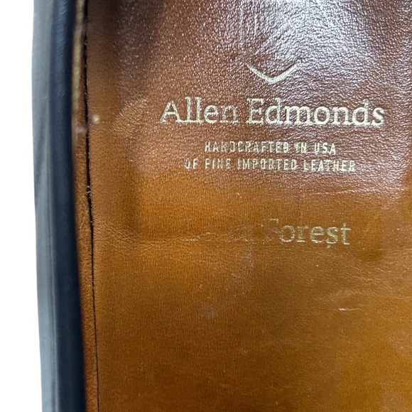 Allen Edmonds Lake Forest Loafers Shoes Black Leather Hand Crafted in USA Sz 12 - Picture 9 of 16